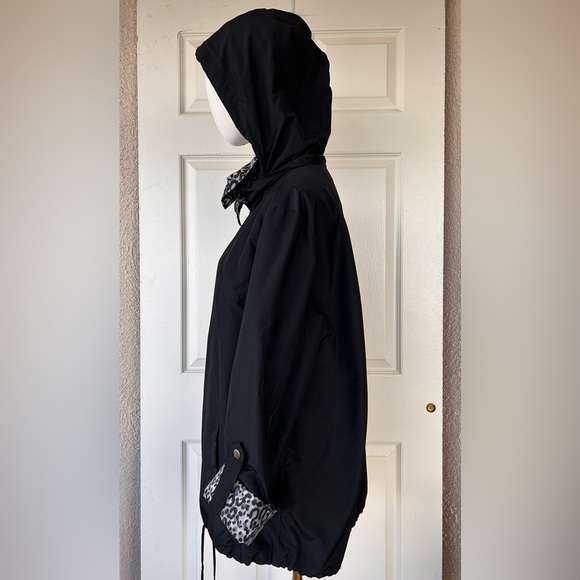 JM Collection‎ Women’s Windbreaker Cheetah Trim Large - Picture 4 of 11